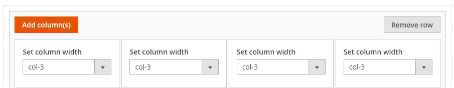 set columns width