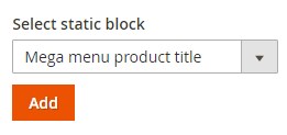 add static block to the menu