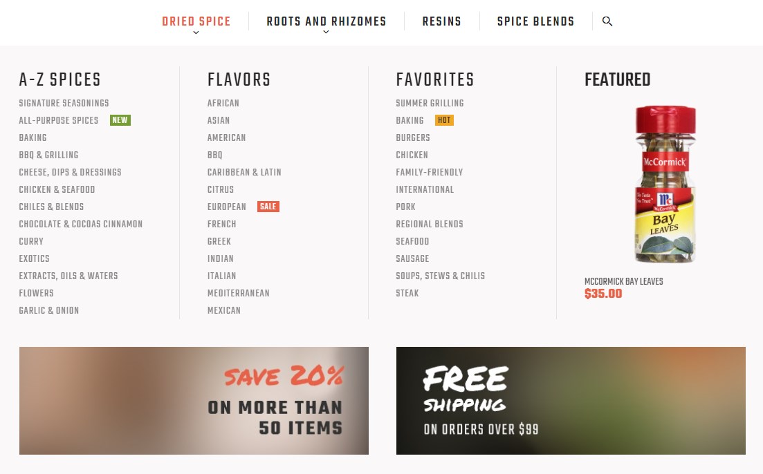 magento mega menu