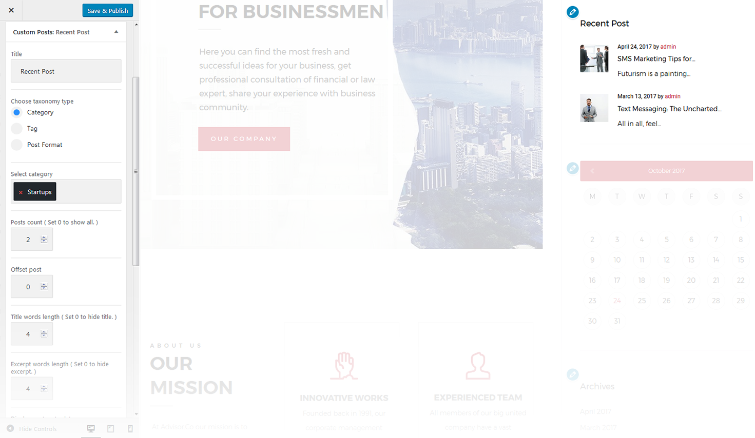 Custom posts