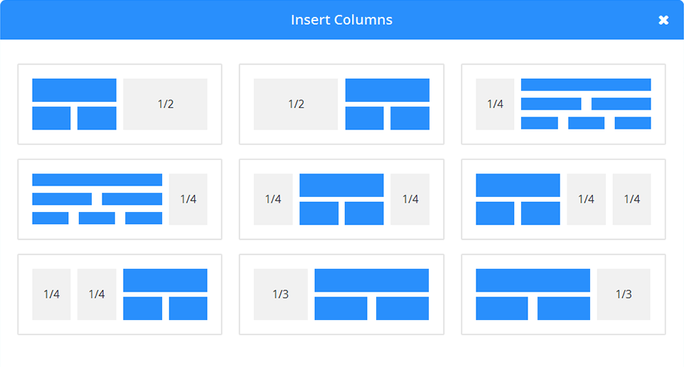 Insert Columns dialog