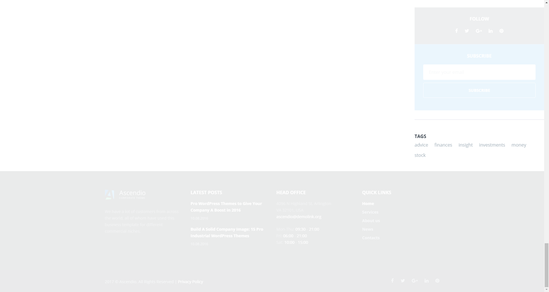 Menu Settings Screen