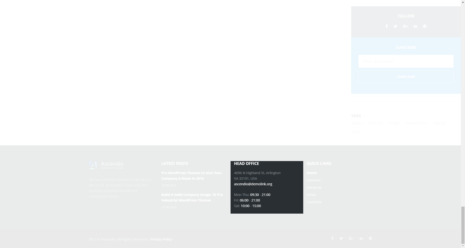 Menu Settings Screen