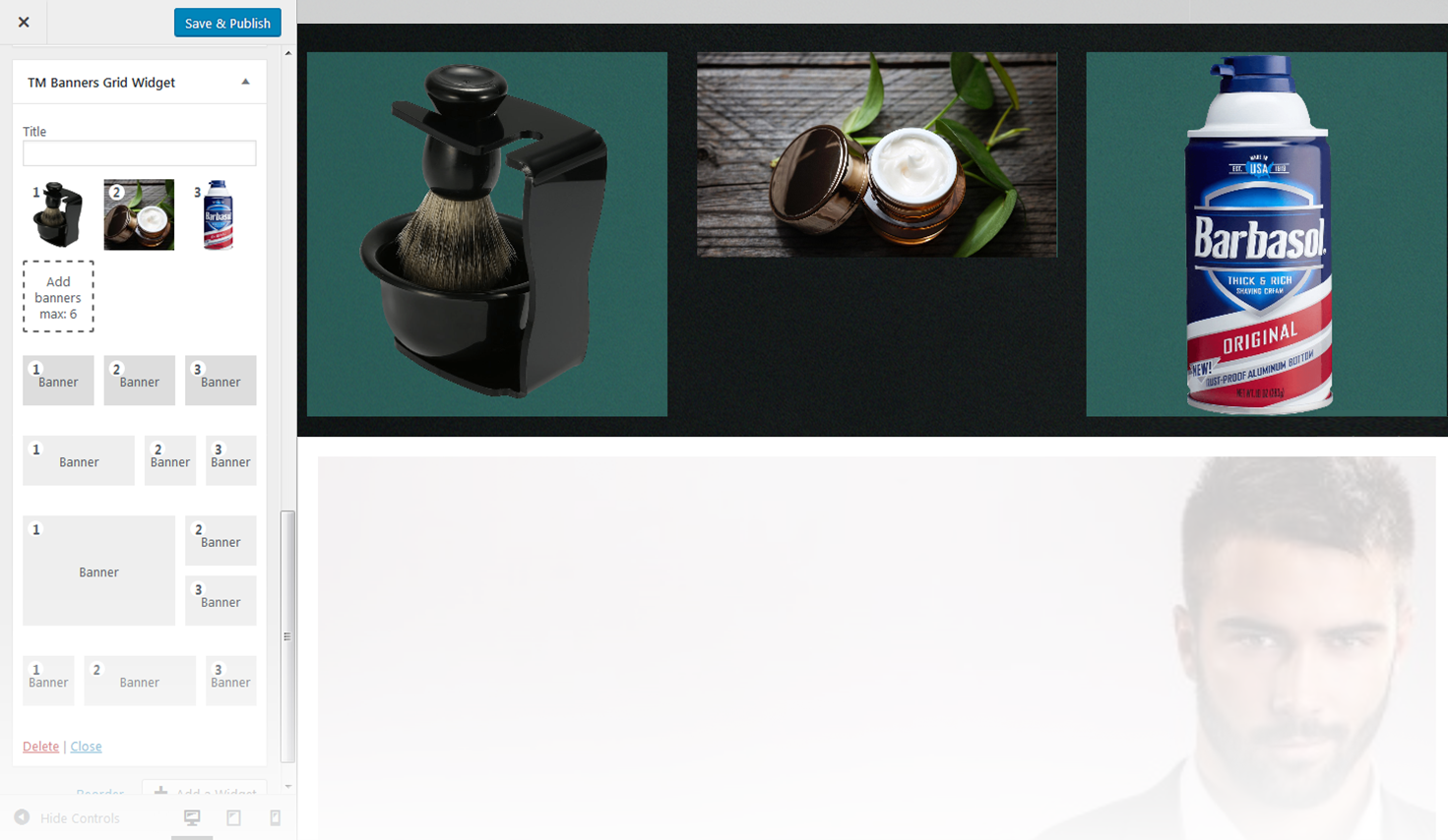 Menu Settings Screen