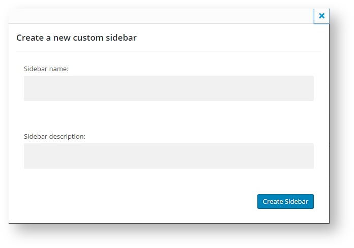 Create a new custom sidebar