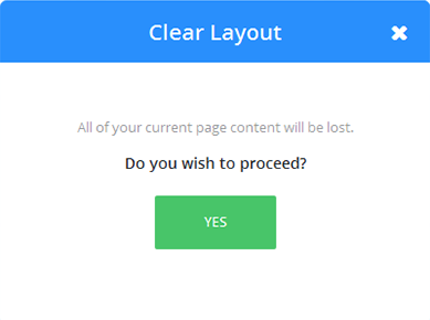 Clear Layout dialog