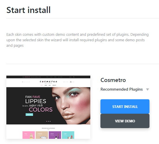 Menu Settings Screen