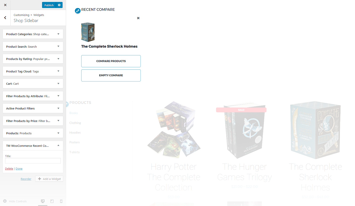Menu Settings Screen