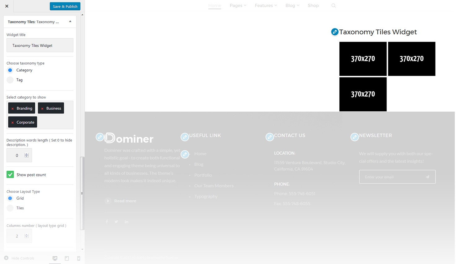 Menu Settings Screen