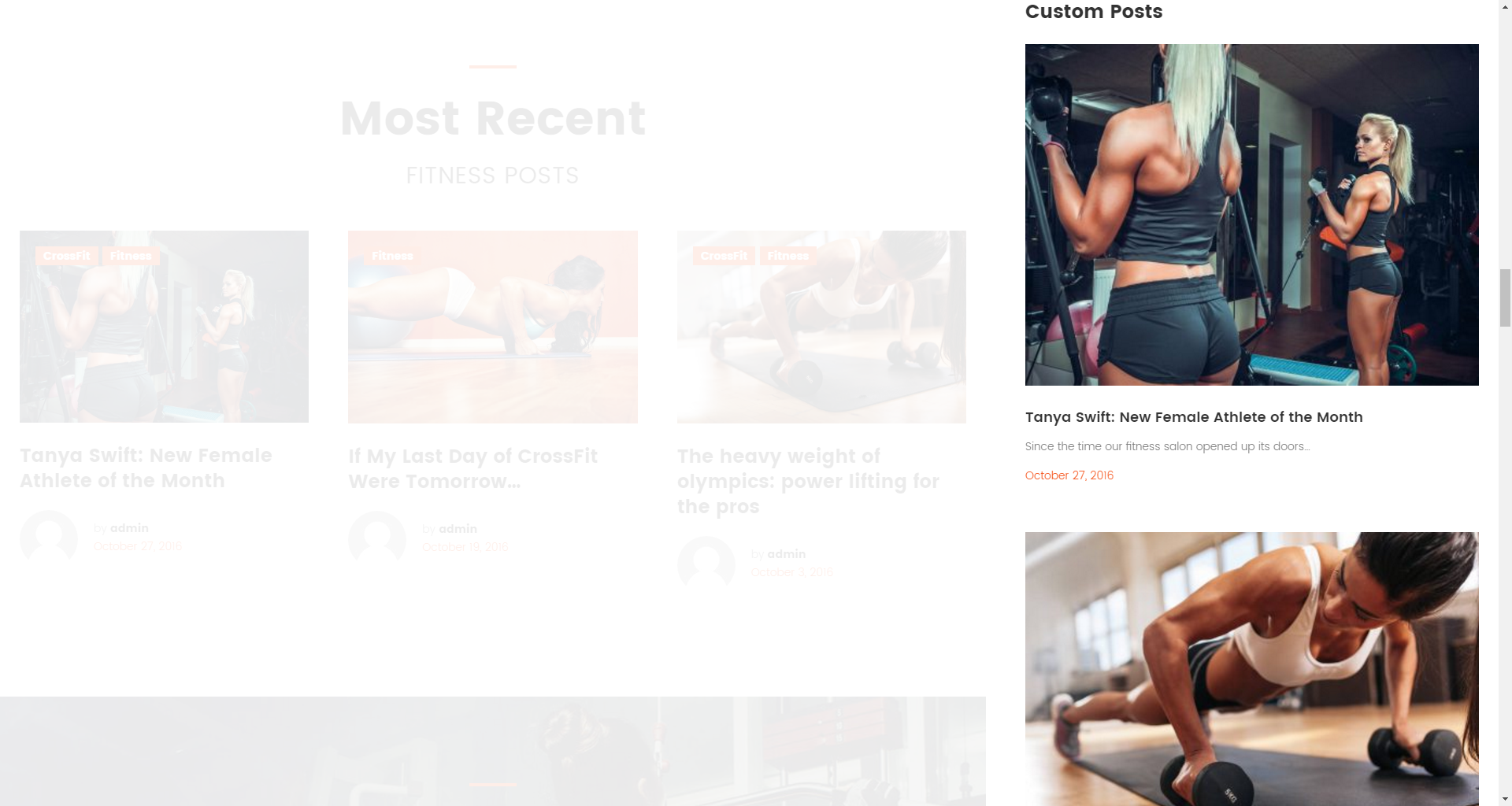 Custom Posts widget