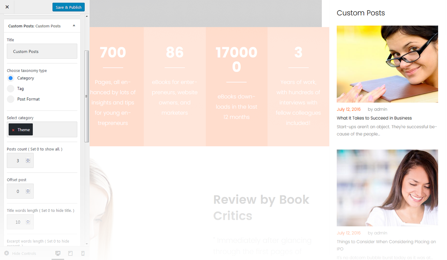 Custom posts