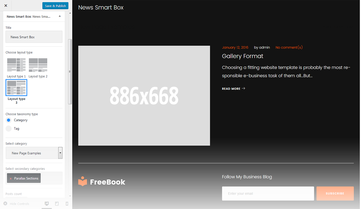 Menu Settings Screen