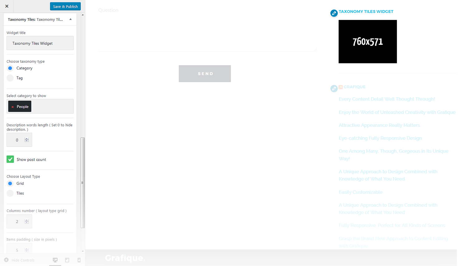Menu Settings Screen