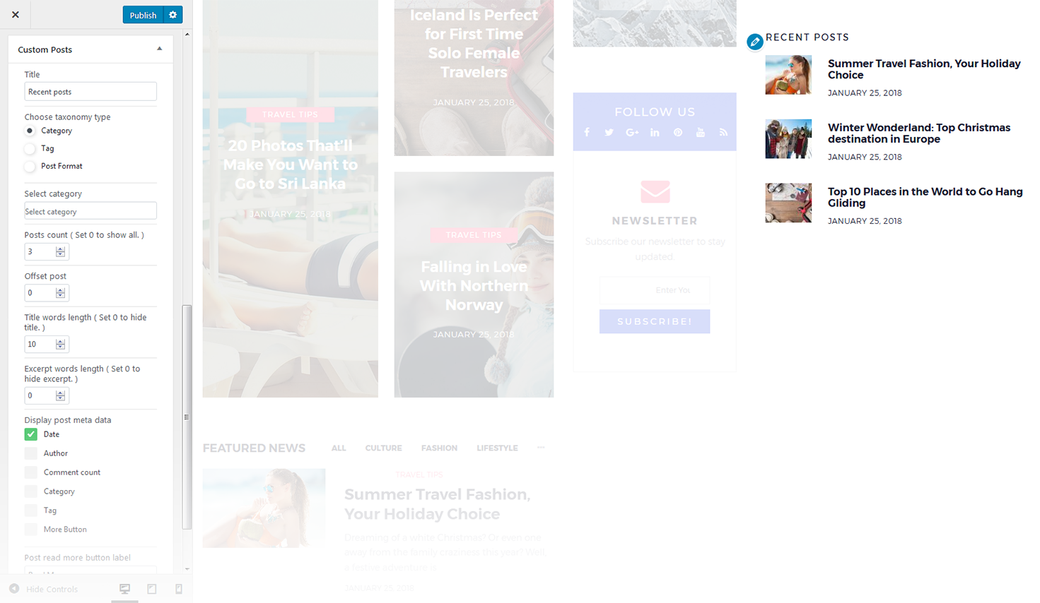 Custom posts