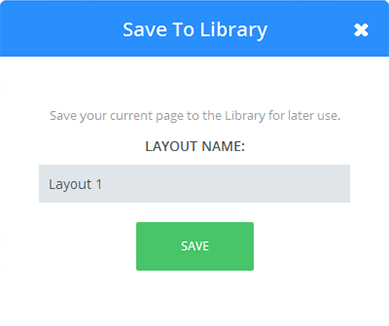 Save to Library Dialog