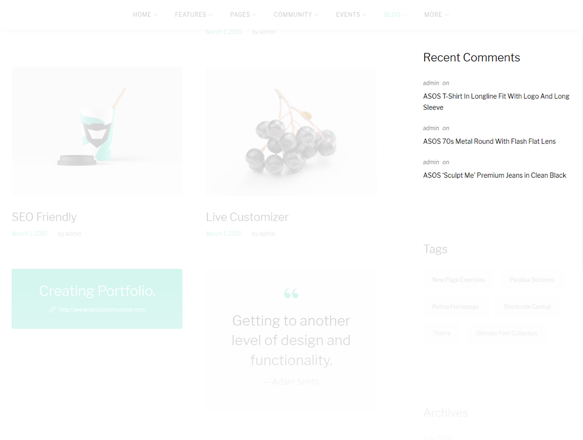 Menu Settings Screen