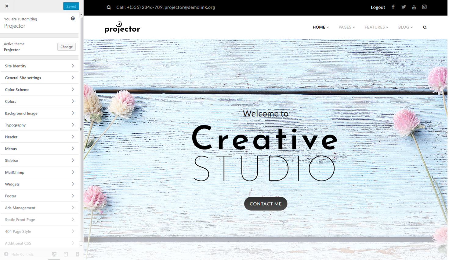 Customizer Screen