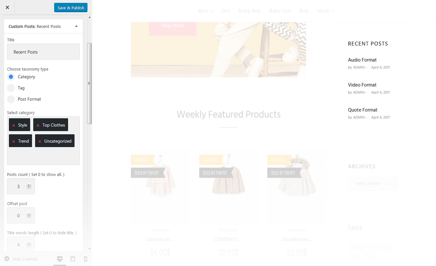 Custom posts