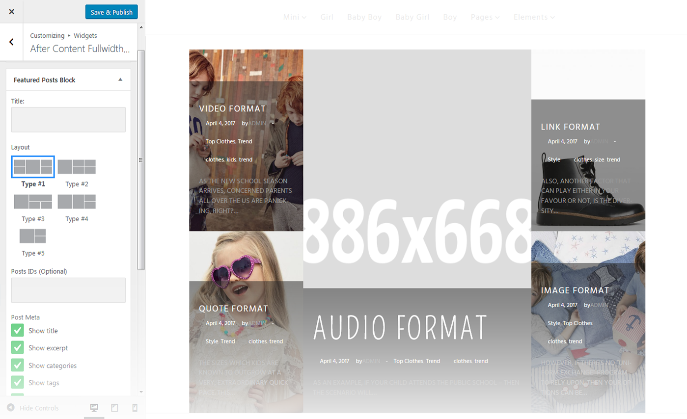 Featured post block
