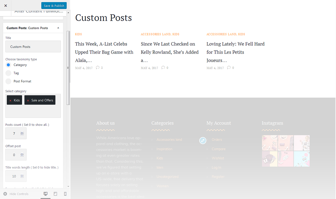 Custom posts