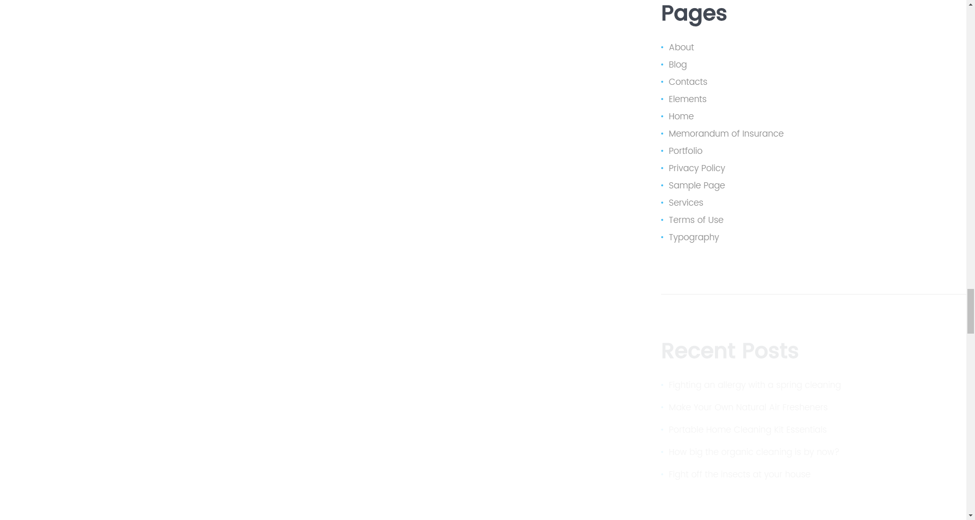 Pages widget