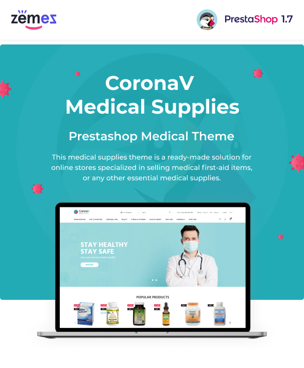 CoronaV - Multipurpose Medical Supplies PrestaShop Theme - 1