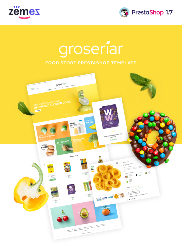Groseriar - Food Delivery PrestaShop Theme, Online Supermarket - 1