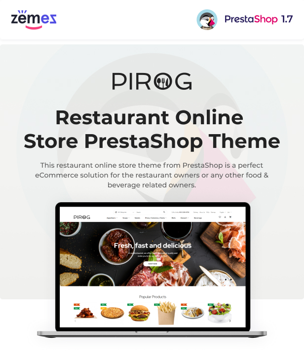Pirog - Restaurant Online Ordering PrestaShop Theme - 1