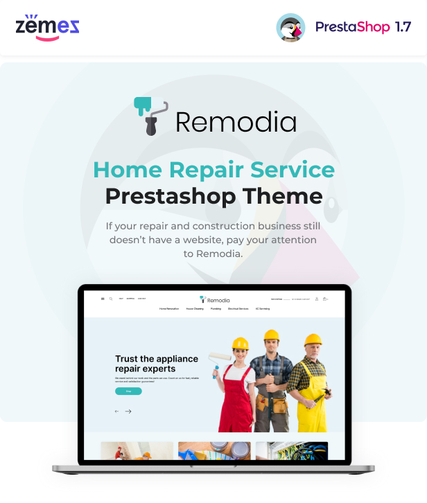 Remodia - Home Repair Service PrestaShop Theme - 1