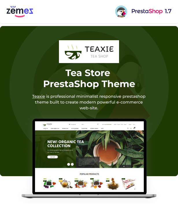 Teaxie - Tea Store PrestaShop Theme, Organic and Herbal Tea - 1