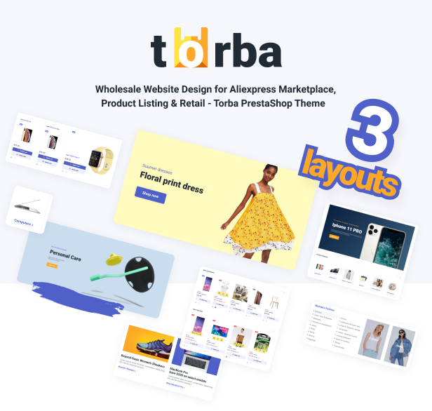 Torba PrestaShop Theme - Wholesale Website Design for Marketplace and Retail - 3