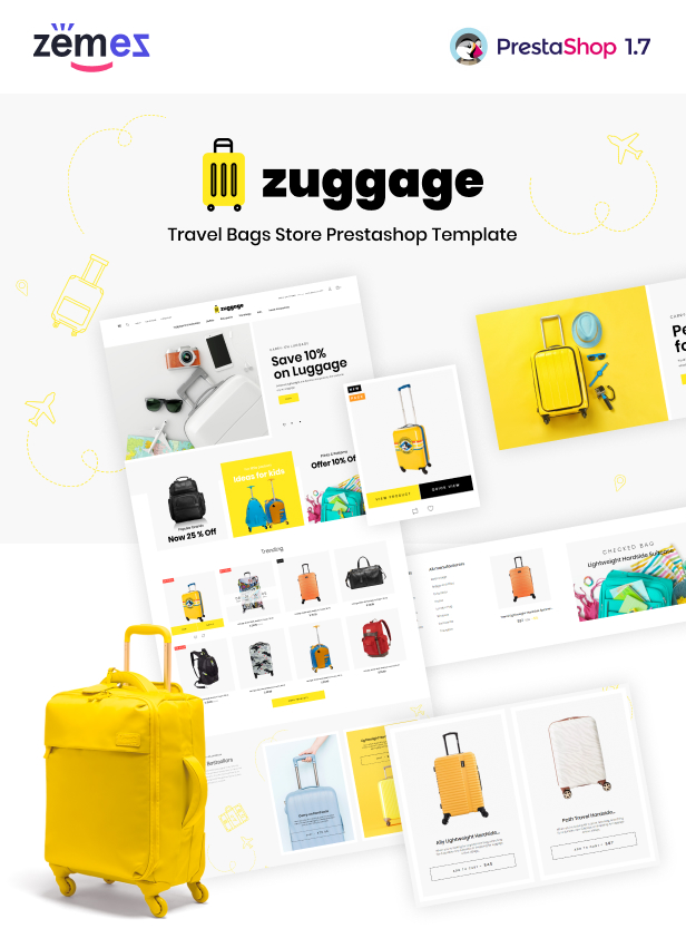 Zuggage - Travel Bags Store PrestaShop Theme - 1