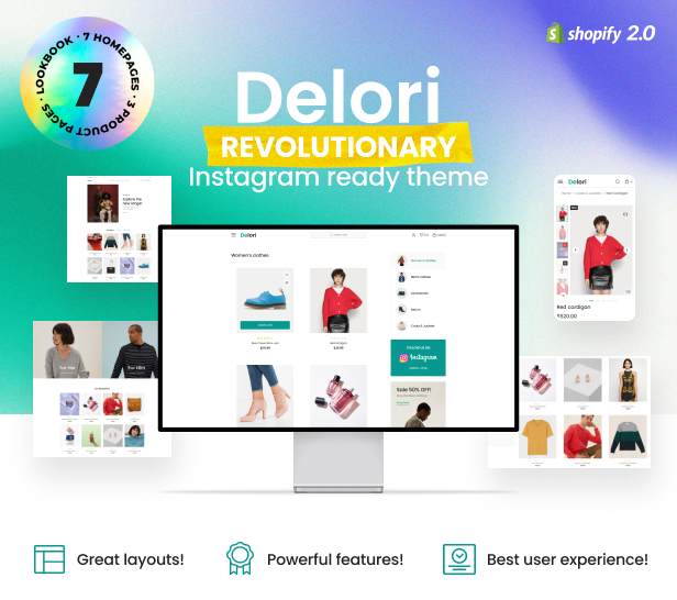 Delori - Shopify High Fashion Theme for Instagram Store - 1
