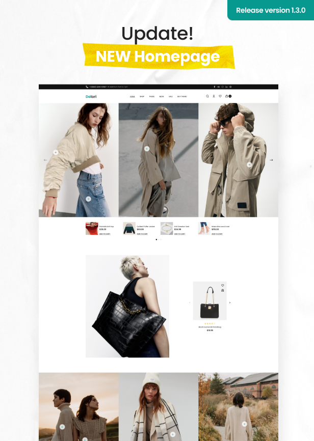 Delori - Shopify High Fashion Theme for Instagram Store - 1
