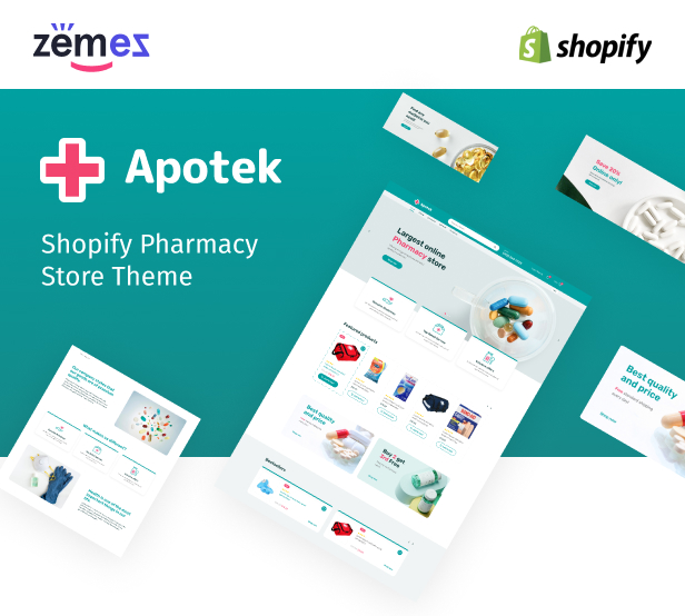 Apotek - Shopify Pharmacy eCommerce Store Theme - 1