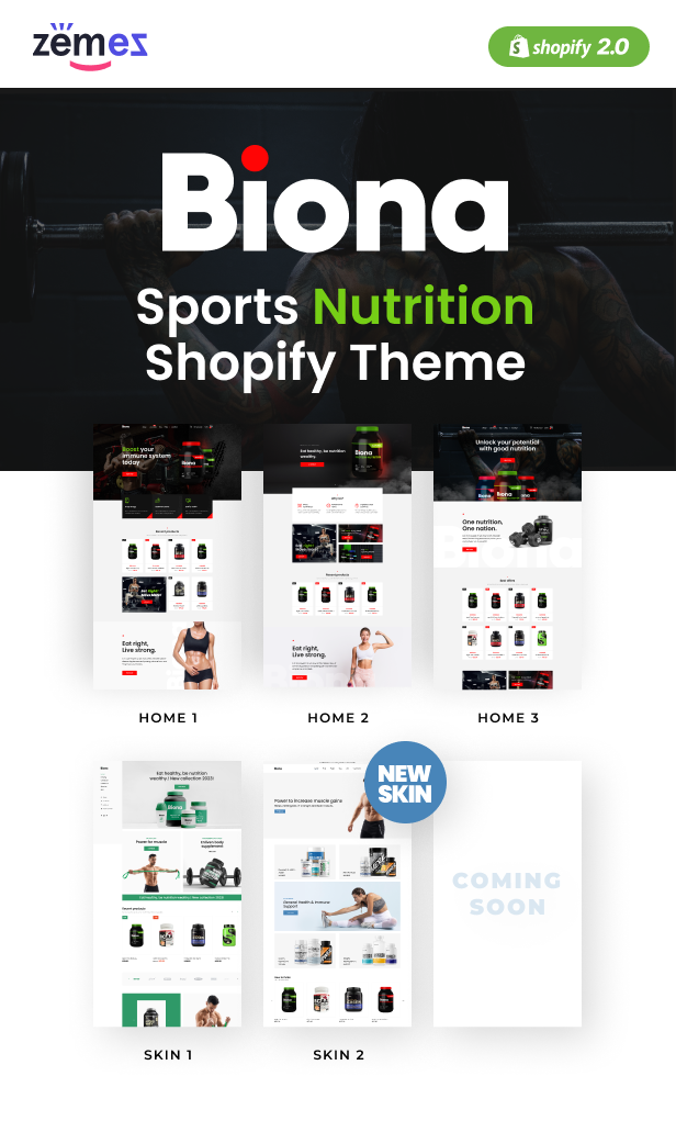 Biona - Sports Nutrition Shopify Theme - 1