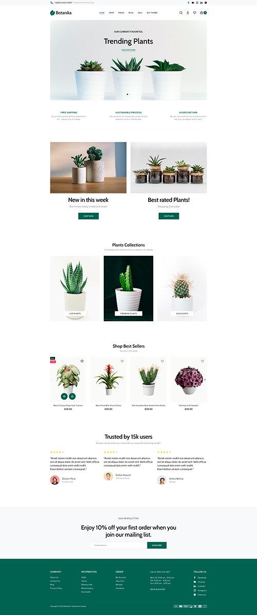 House Plants and Gardening Shopify Theme