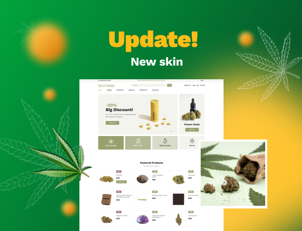 Holy Weed - Medical Marijuana Shopify Store Template for Cannabis Oil and Drug Shop - 1