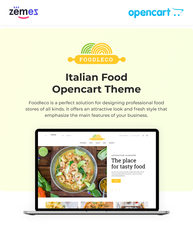 Foodleco - Italian Food Opencart Theme, Pizza Delivery Service - 1