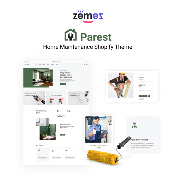 Parest - Home Maintenance Shopify Theme - 1