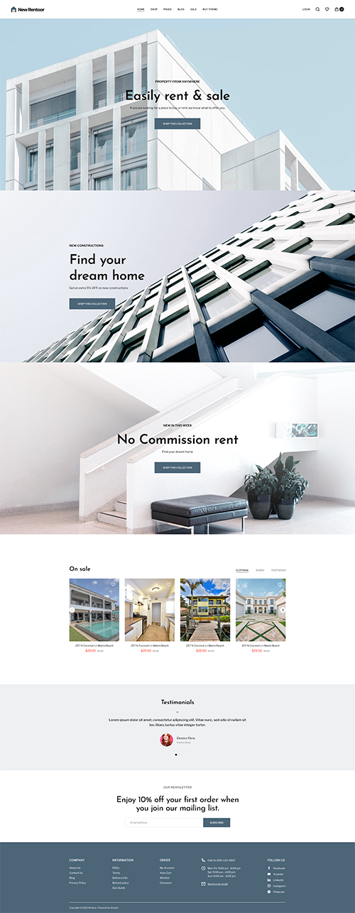 Shopify for Real Estate Agents Theme