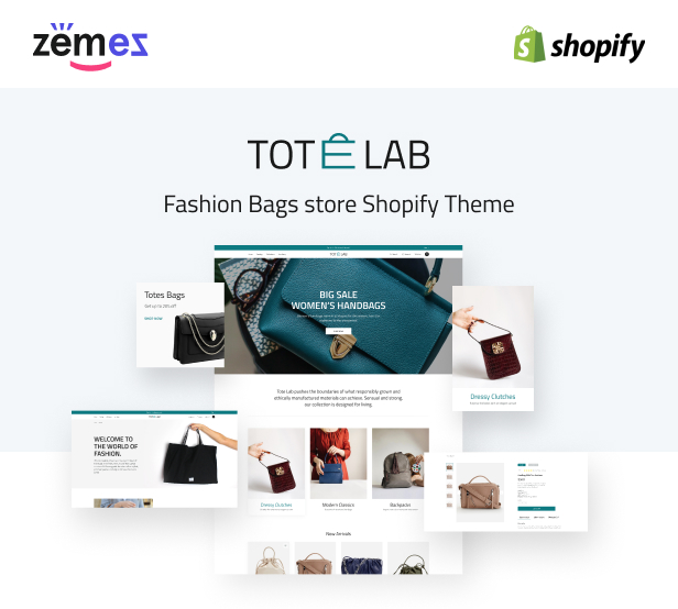 Tote Lab - Fashion Bags Store Shopify Theme - 1