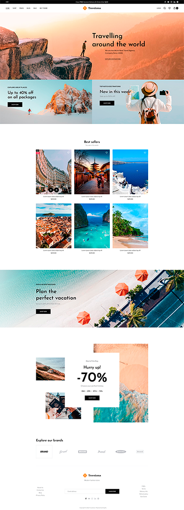 Tour and Travel Shopify Theme