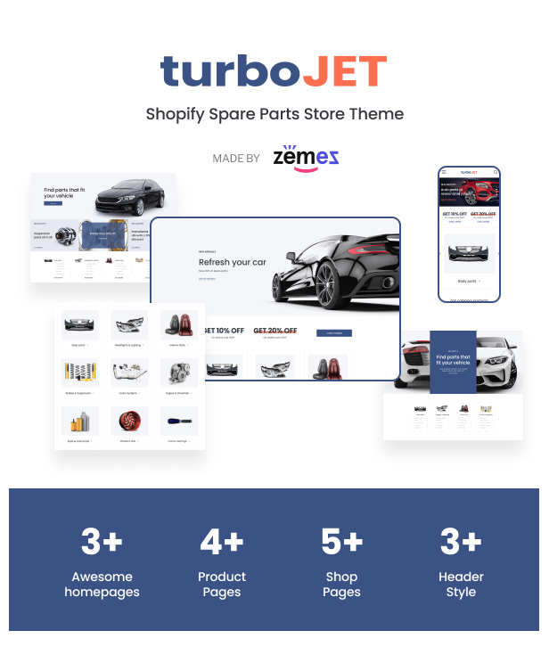 TurboJet - Shopify Spare Parts Store Theme, Automotive - 1