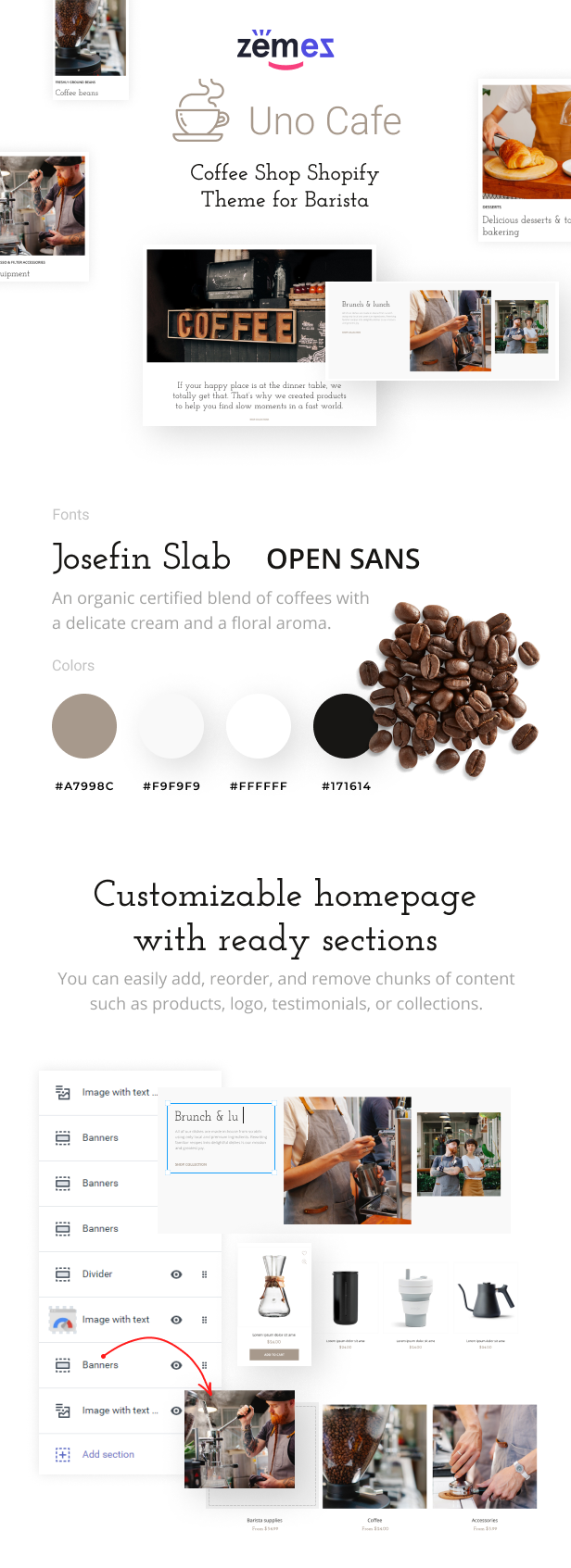 Uno Cafe - Coffee Shop Shopify Theme for Barista - 1