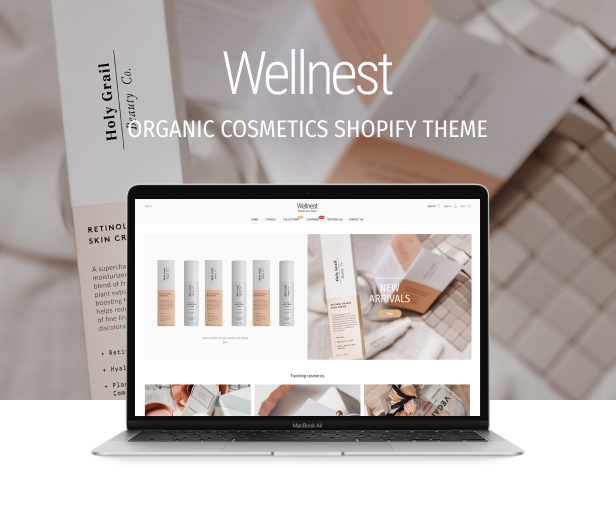 Wellnest - Organic Cosmetics Shopify Theme - 2