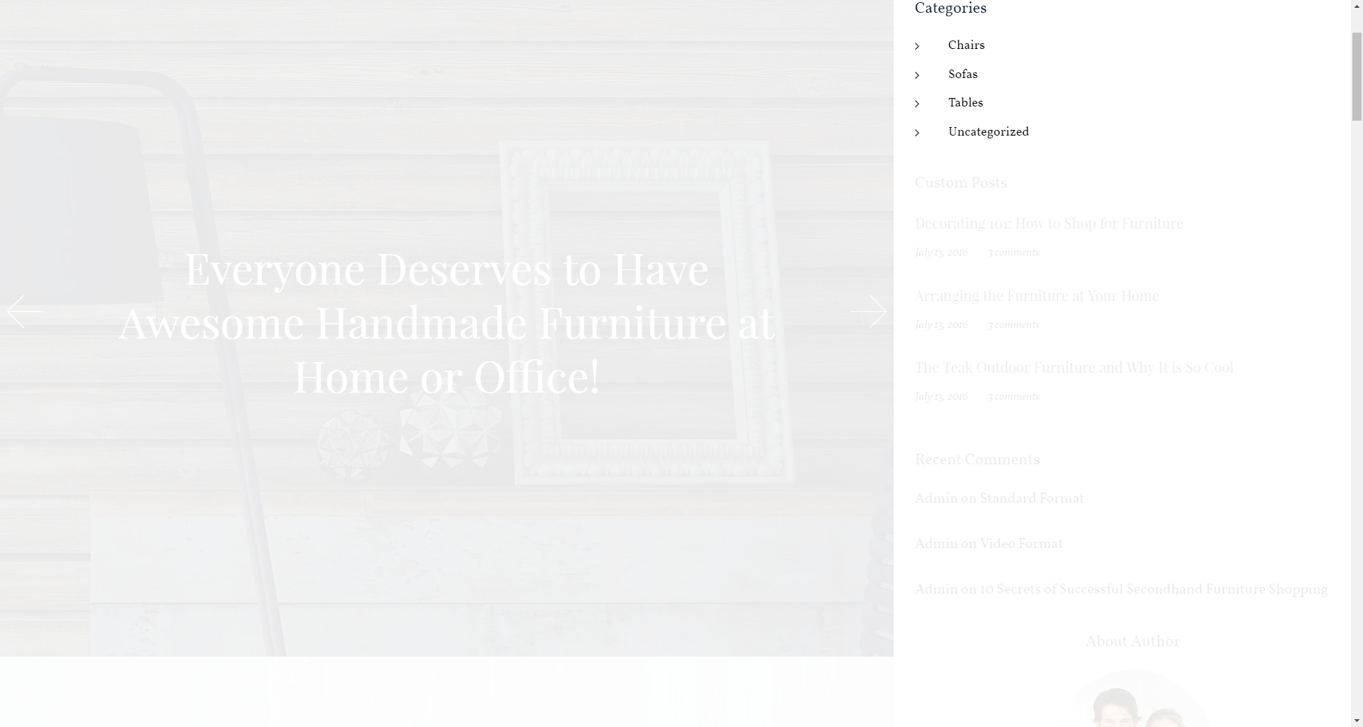 Categories widget