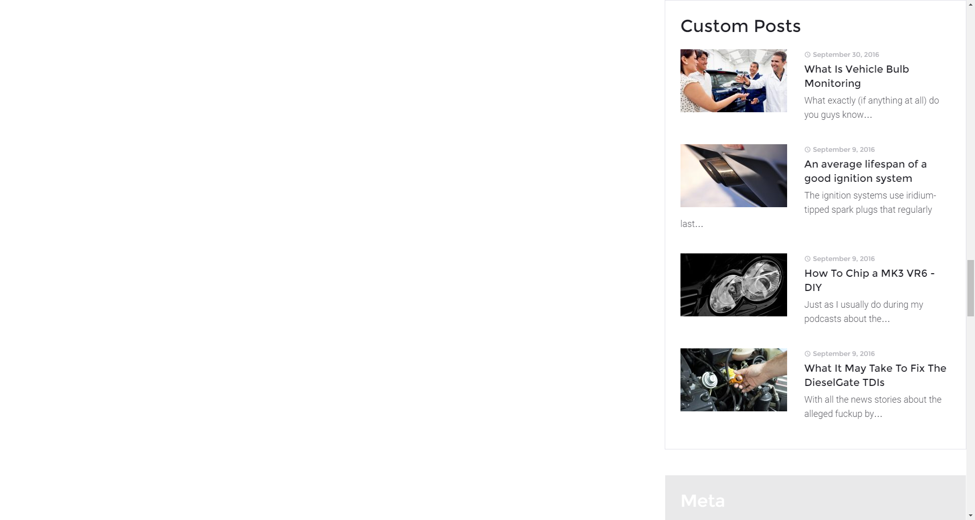 Custom Posts widget