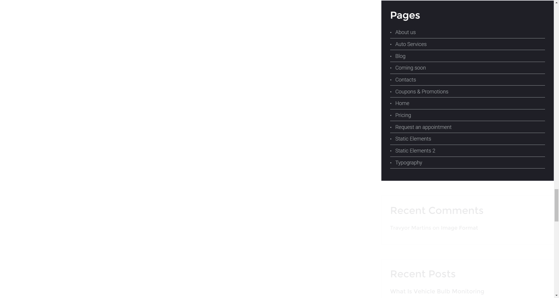 Pages widget