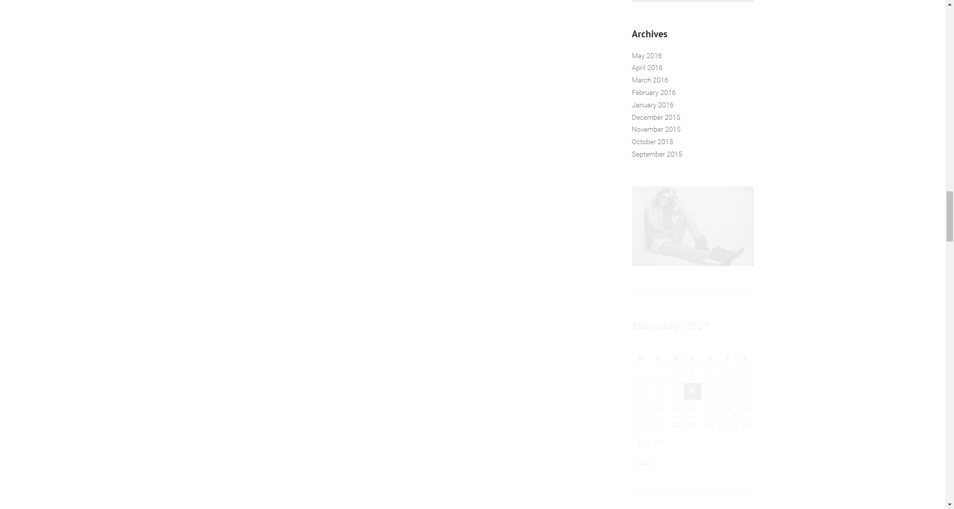 Archives widget
